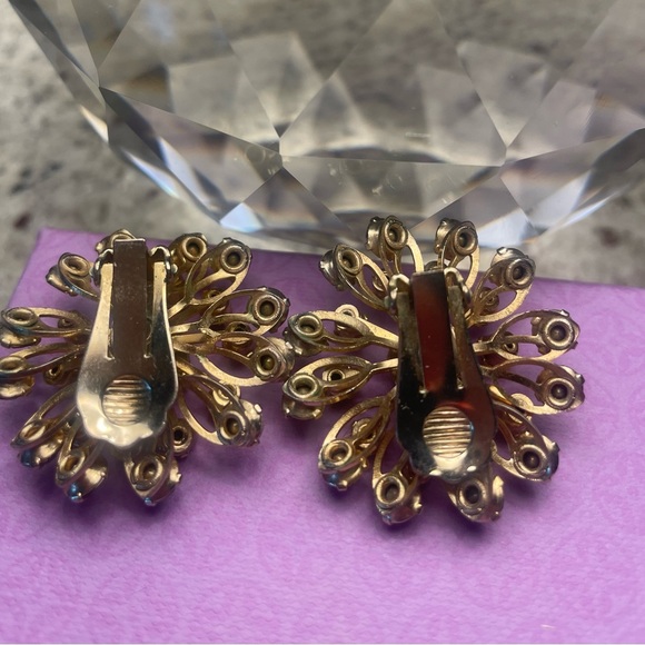 Vintage rhinestone earrings - Picture 2 of 2